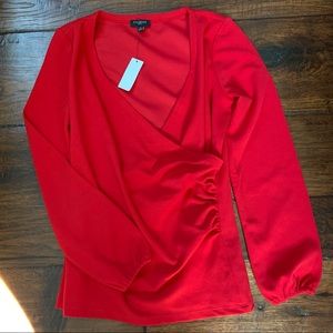 Talbot's Bright Red Blouse